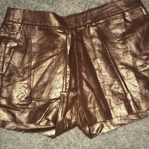 J. Crew metallic shorts